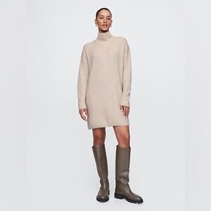GAP Cream Turtleneck Mini Dress
